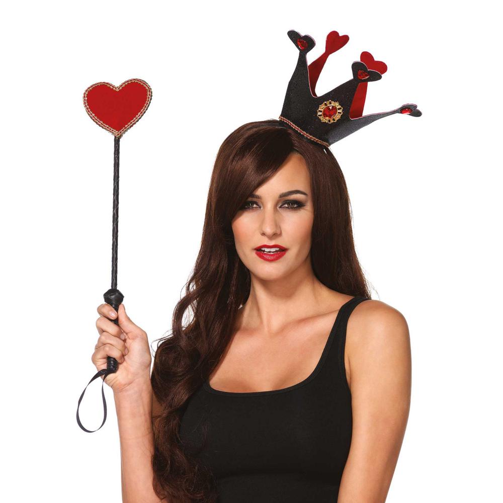 Leg Avenue - Hearts Couronne - Noir/Rouge
